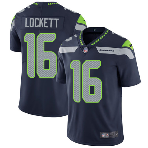 2019 Men Seattle Seahawks #16 Lockett blue Nike Vapor Untouchable Limited NFL Jersey->dallas stars->NHL Jersey